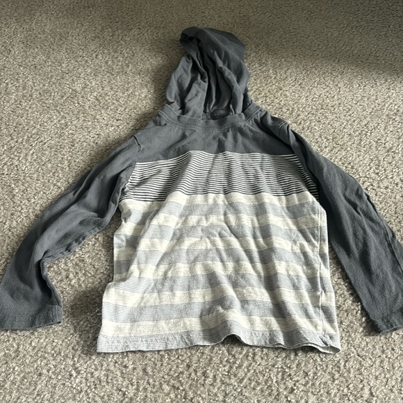 The Children's Place Other - The Children’s Place Thin Gray and white boys 4T sweatshirt with hood